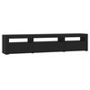 vidaXL TV Cabinet Black Engineered wood Large Rectangular Contemporary