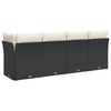 vidaXL Garden Sofa Black, Cream White