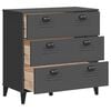 vidaXL Drawer Chest Anthracite Grey Engineered Wood Medium