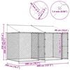vidaXL Dog Cage Silver 400 x 200 x 256 cm Galvanised Steel