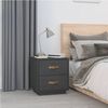 vidaXL Bedside Cabinet Grey Solid pine wood Small Bedside Cabinet