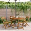 vidaXL Garden Table Natural wood Solid acacia wood Medium Foldable