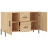 vidaXL Sideboard Sonoma oak Engineered wood, metal 39.4x14.2x23.6 in