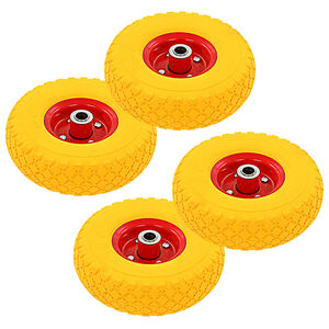 vidaXL Sack Truck Wheels 4 pcs Solid PU 3.00-4 (245x82)