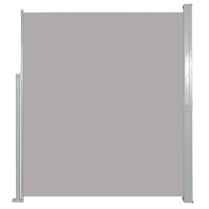 vidaXL Side Awning Grey Polyester, Powder-Coated Steel 67.0 x 118.1 in