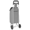 vidaXL Shopping Trolley Grey 13.78 x 11.02 x 36.22 in Oxford fabric