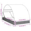 vidaXL Sunbed Black & Cream PE rattan, Powder-coated steel Double
