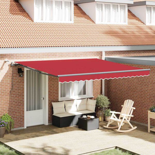 vidaXL Awning Fabric with Red 157.48 x 118.11 in Polyester