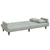 vidaXL Sofa Bed Light Gray Velvet (100% polyester), plywood 2-Seater