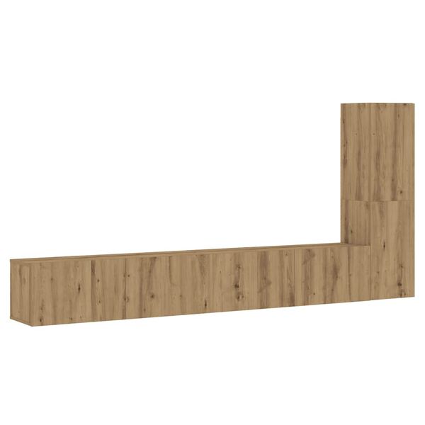 vidaXL TV Cabinet Set of 3 Artisan Oak Engineered Wood Standard