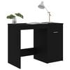 vidaXL Desk Black Engineered wood 39.4x19.7x29.9 in Desk Rectangular