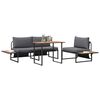 vidaXL Garden Dining Set 3 pcs Anthracite Steel
