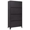 vidaXL Locker Cabinet Anthracite and Red Steel Large Locks