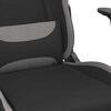 vidaXL Gaming Chair Black and Light Grey Polyester, Metal, Plywood, Plastic