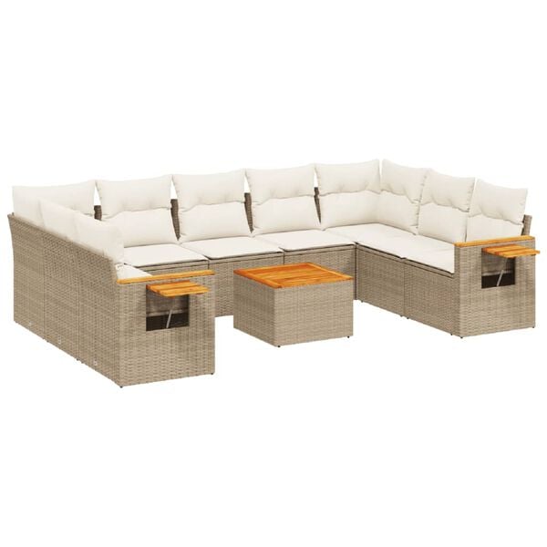 vidaXL Garden Sofa Set Beige