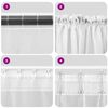 vidaXL Voile Curtains with Rod Pockets 2 pcs White
