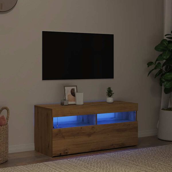 vidaXL TV Cabinet Artisan Oak Engineered Wood Medium TV Cabinet