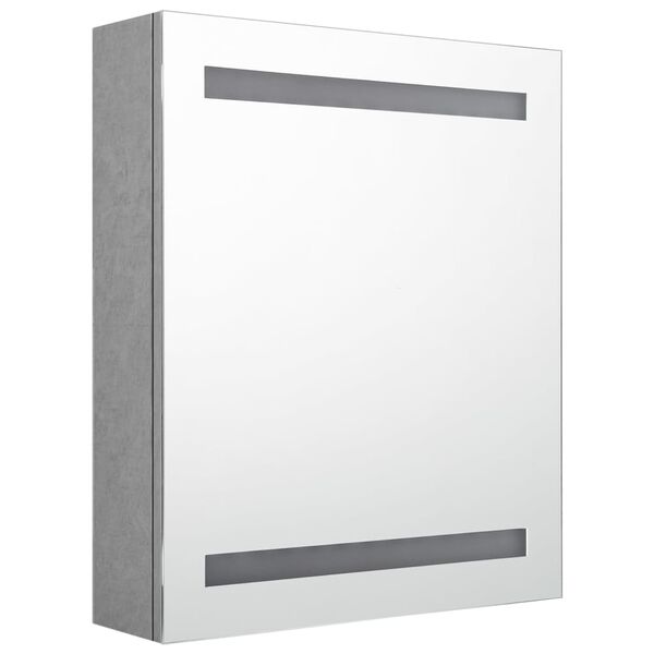 vidaXL Bathroom Cabinet Concrete Gray MDF with melamine finish, glass