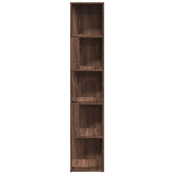 vidaXL Corner Cabinet Brown oak Engineered wood 13x13x64.8 in