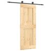 vidaXL Sliding Door with Hardware Set 31.5x82.7" Solid Wood Pine