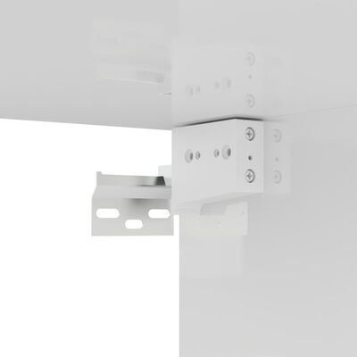 vidaXL TV Stand High Gloss White 31.5"x11.8"x11.8" Engineered Wood