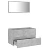 vidaXL Bathroom Furniture Set Concrete Gray Engineered Wood, Acrylic