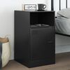 vidaXL Bedside Cabinet Black Cold-rolled steel Bedside Cabinet