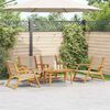 vidaXL Garden Chairs with Table 5 pcs Beige 35.4" x 17.7" x 15.7