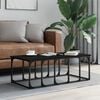 vidaXL Coffee Table Black Engineered Wood 39.4x19.7x14.0 in Modern