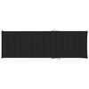 vidaXL Sunlounger Natural Wood, Black Cushion