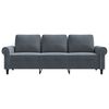vidaXL 3-seater Sofa Dark Grey Velvet (100% polyester) 3-seater Durable