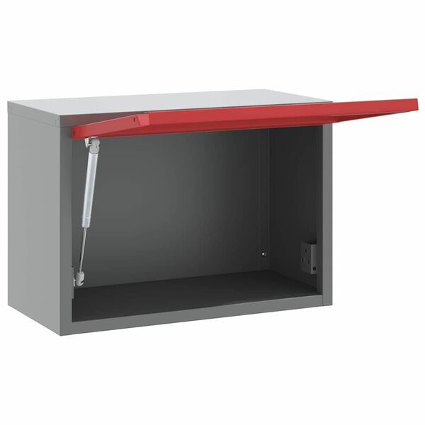 vidaXL Tool Cabinet Red and gray 50 x 25 x 35 cm Powder-coated steel