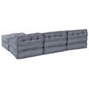 vidaXL Modular Sofa 4 pcs Grey Fabric