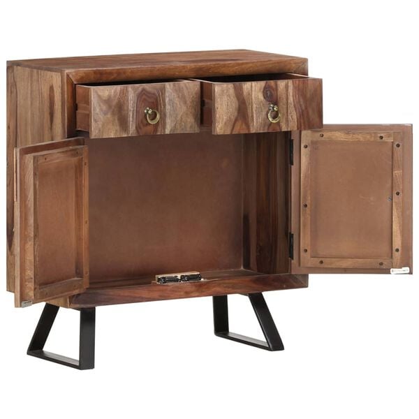 vidaXL Side Cabinet 27.6"x13.8"x29.5" Solid Acacia Wood