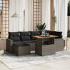vidaXL Patio Sofa Set Adjustable Feet Garden Sofa Set Rectangular Modern