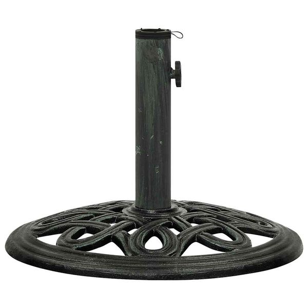 vidaXL Umbrella Base Green Cast Iron Standard Sturdy Umbrella Base