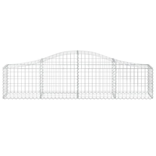 vidaXL Arched Gabion Baskets 25 pcs 78.7"x11.8"x15.7"/23.6" Galvanized Iron