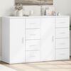 vidaXL Sideboard White Engineered wood Medium Sideboard Rectangular