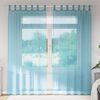 vidaXL Voile Curtains with Loops 2 pcs Turquoise 55.1x96.5"