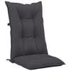vidaXL Highback Chair Cushion Set of 6 Anthracite 100% Polyester