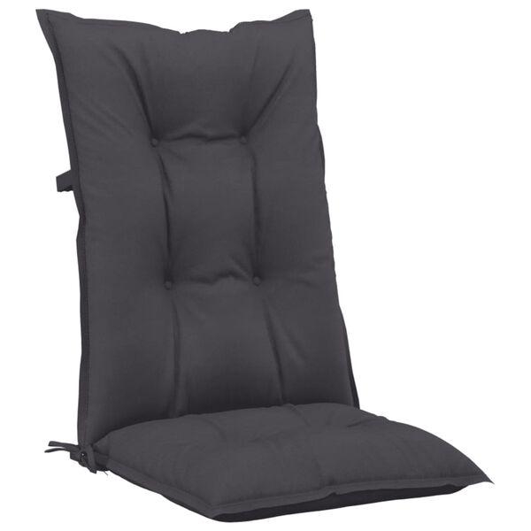 vidaXL Highback Chair Cushion Set of 6 Anthracite 100% Polyester