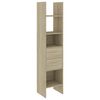 vidaXL Book Cabinet Sonoma oak Engineered wood Medium Book Cabinet