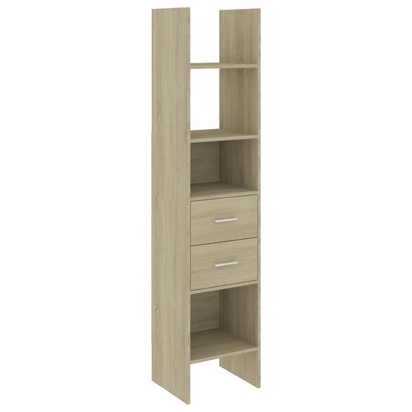 vidaXL Book Cabinet Sonoma oak Engineered wood Medium Book Cabinet