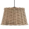 vidaXL Ceiling Lamp Shade Brown Wicker, Iron Medium Appealing Design