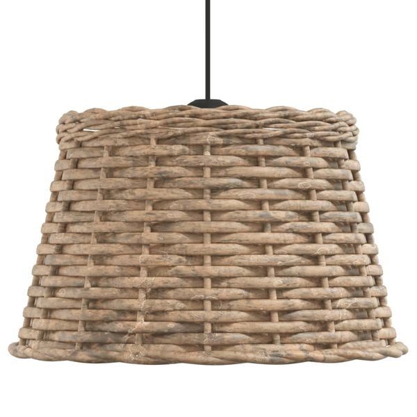 vidaXL Ceiling Lamp Shade Brown Wicker, Iron Medium Appealing Design