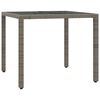 vidaXL Garden Dining Set Gray PE rattan Medium Removable Covers