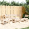 vidaXL Garden Sofa Set Natural wood Solid pine wood 5 Piece Set Modular
