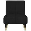 vidaXL Chaise Longue Black Velvet (100% polyester), plywood, metal, foam