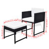 vidaXL Outdoor Dining Set Black Powder-coated steel frame 8-seater