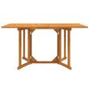 vidaXL Garden Table Natural Teak Solid Teak Wood Medium Foldable